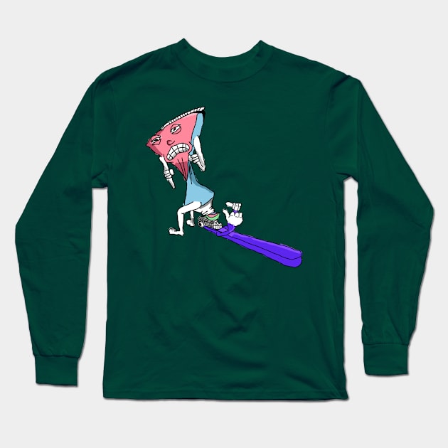 The Toothbrush Long Sleeve T-Shirt by DrCowmoon